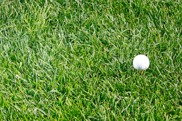 Golf ball with copy space