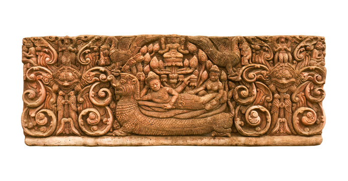 Carved sandstone  king bed 1