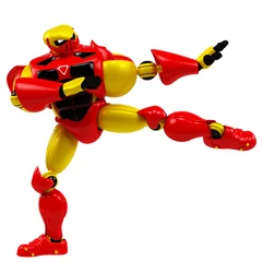 Foto op Plexiglas anti-reflex super robot karate pose © DM7