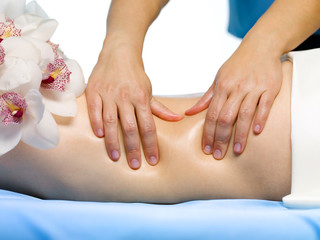 Part of female body with massage