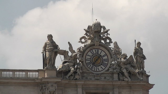 St. Peter's Basilica Time and Clock - Time Lapse, HD1080