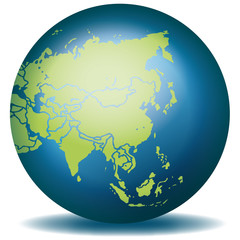 Weltkugel Weltkarte Landkarte Asien Karte 1