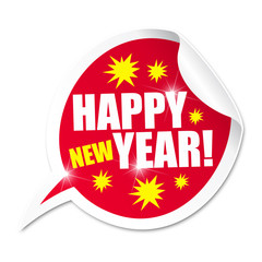 Happy new year! Button, Icon