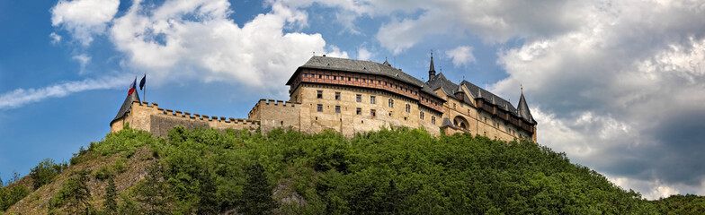 Fototapeta na wymiar panoramic view of castle Karlstejn, Czech Republic
