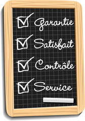 ARDOISE - Garantie - Satisfait - Contrôle - Service