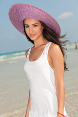 Beautiful Young Woman at the Beach