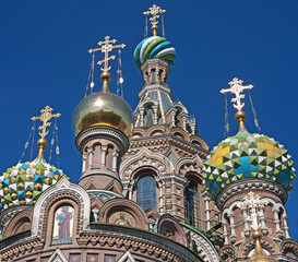 Fototapeta na wymiar The temple Has rescued on blood St.-Petersburg Russia