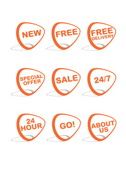 Set of 9 vector online shopping icons