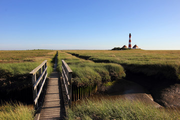 Westerhever Leuchtturm und Salzwiesen