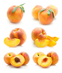 set of peach images