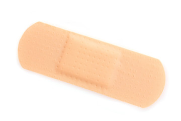 adhesive plaster isolated on white