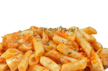 Macarrones con tomate.