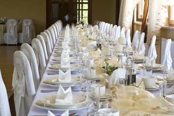 Gedeckter Tisch für Gäste