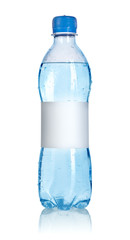 Water bottle with blank label
