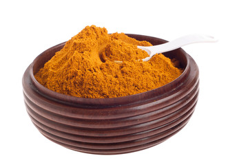 Curry powder on bowl