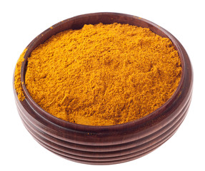 Curry powder on bowl