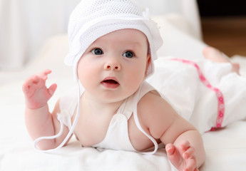 cute baby in hat