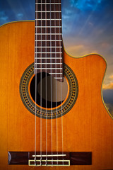 Fototapeta premium Cutaway Classical Acoustic Guitar