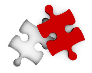 Pi&egrave;ce de puzzle 3d symbole n&eacute;gatif