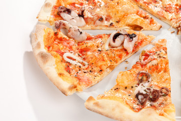 pizza with seafood