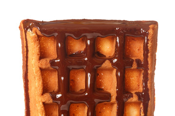 belgian waffle with chocolate