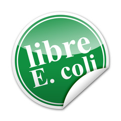 Pegatina libre E. coli con reborde