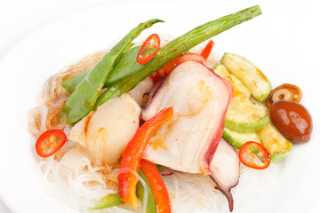 octopus with vegetables