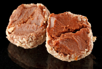 chocolate truffle with nuts