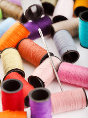 bobbins of lurex thread