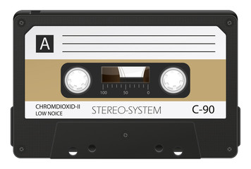 Naklejka premium Audiokassette, Tonkassette, Musikkassette, Retro, 80er