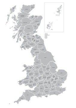 Map of counties of Great Britain