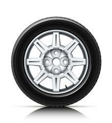 Obraz premium car wheel vector illustration