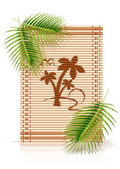 Fototapeta premium bamboo mat tropic palm vector