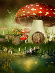 Baśniowy domek z muchomora © Obsidian Fantasy