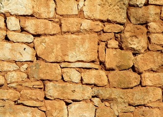 détail d'un vieux mur de pierre