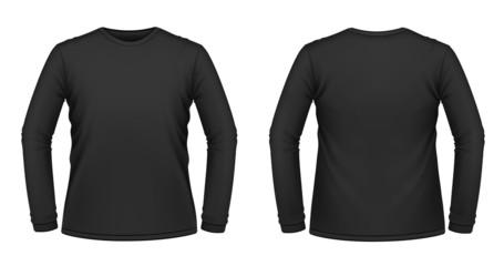 Black long-sleeved T-shirt