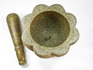Stone mortar and pestle
