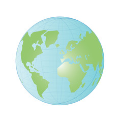 world map globe color