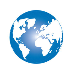 world map globe blue