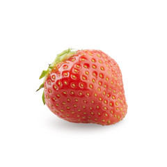 Fresh red strawberry isolated on white background