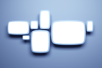 blank pictures on the wall