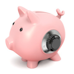 Piggy bank with combination lock