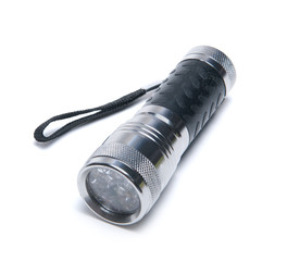 Portable metallic torchlight isolated