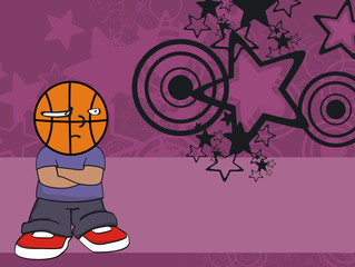 basketball kid cartoon background4