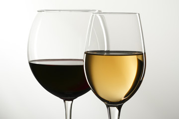 red and white wine