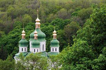 Fototapeta na wymiar Vidubichi monastery in Kiev, Ukraine