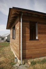part of a wood house construction