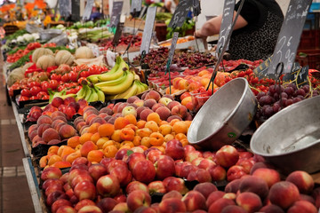 fruit and vegetable on market for sale