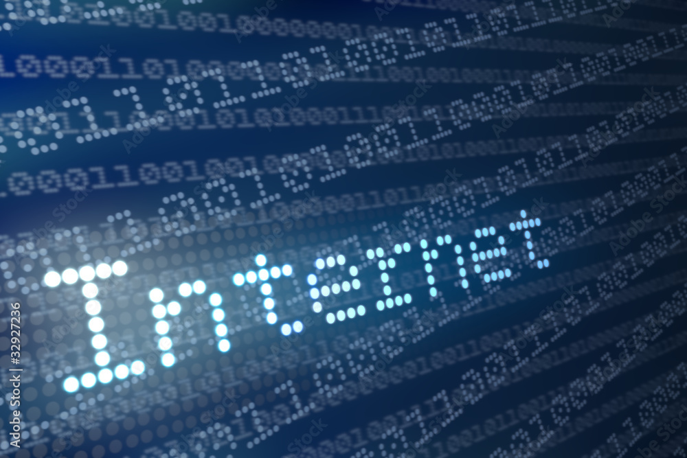 Poster 3d rendering of internet concept