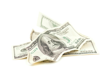 Crumpled dollars